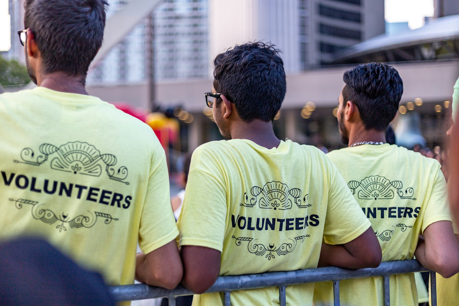 Volunteers at a community event